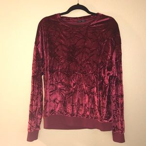Size M Velvet sweater from Zara